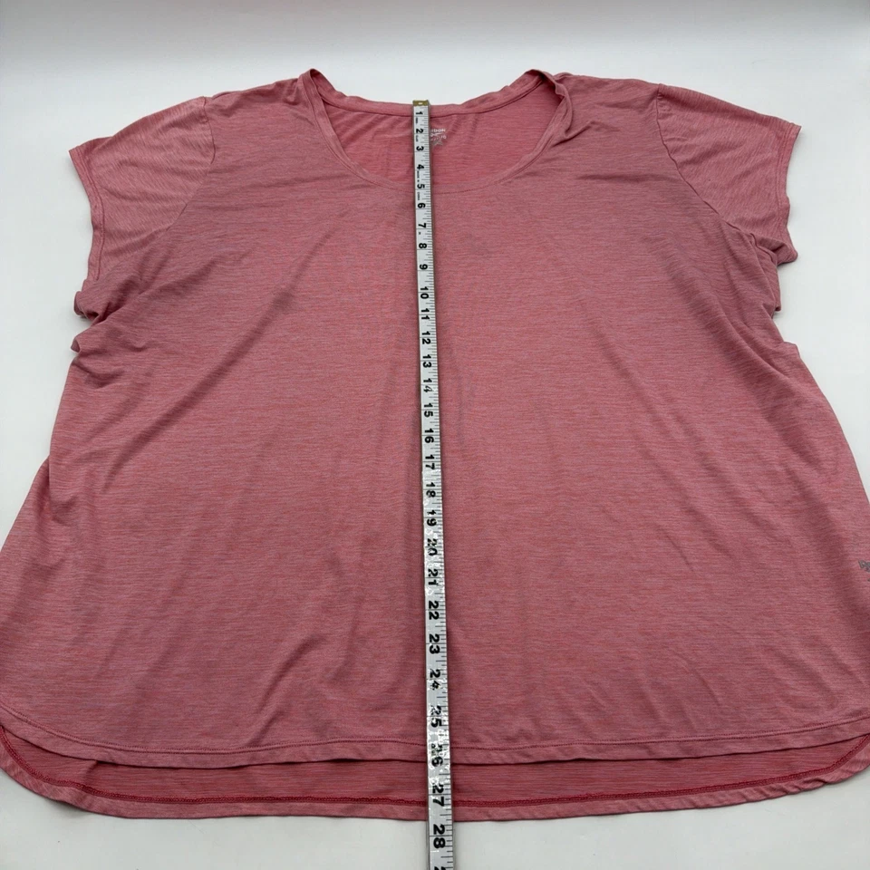 Camiseta Reebok Feminina Tamanho 3X Rosa Logotipo Sólido .#37992 - Imagem 4 de 4