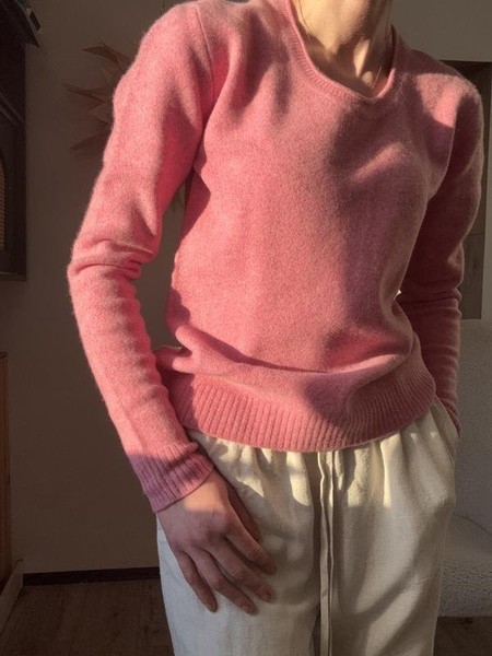 Women William Lockie Sweater Pink Wool S