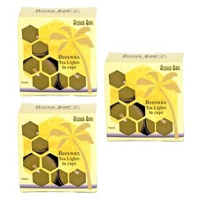 Pure Beeswax Tealight Candles  24 Count  5- Hour Extended Burn Time  Perfe...