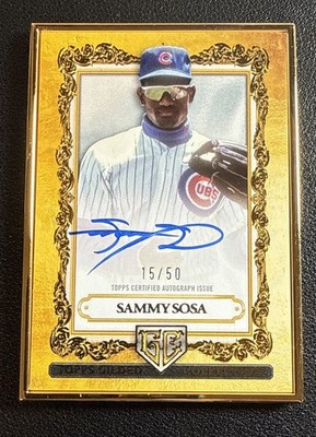Sammy Sosa Auto 2025 Topps Gilded Collection Gallery of Gold Autographs /50 Cubs