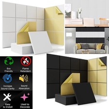 18~90 Pack Acoustic Panels with Self-Adhesive...