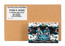 2025 PANINI CERTIFIED FOOTBALL HOBBY 16-BOX CASE