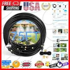DIY 75FT Misting Kit with  Brass Nozzles for Refreshing Outdoor Comfort