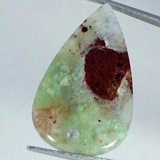 18.40Cts 100 Natural Aqua Chalcedony Pear Cabochon Gemstone 20X32X3MM