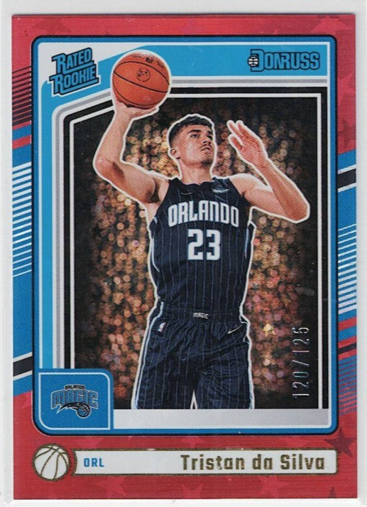 2024-25 Panini Donruss Tristan Da Silva #203 RC Red Stars /125 Orlando Magic