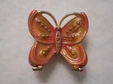 MONET Trinket Box BUTTERFLY Collectible Enamel Keepsake