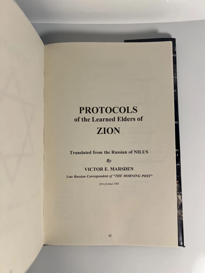 The Protocols of Zion - 1903 Historical Reprint (Hardcover) - Image 4 of 4