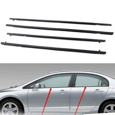 4pcs Car Window Moulding Trim Weatherstrips Seal For 2006-2011 Honda Civic Sedan 4pcs Car Window Moulding Trim Weatherstrips Seal For 2006-2011 Honda Civic Sedan