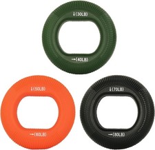 Grip Strength Trainer, Hand Gripper Strengthener 30-80 Green/Orange/Black