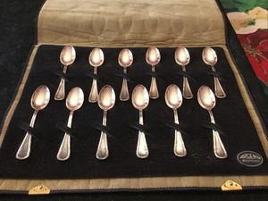 Boxed Set Of 12 Zaramella Argenti 800 Silver Demitasse Spoons - 150 PD