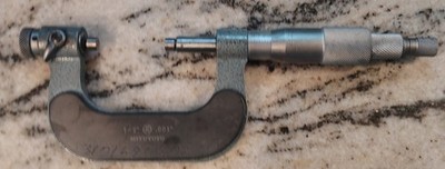 MITITUYO No. 116-106 INTERCHANGABLE ANVIL PANA MICROMETER 1  - 2  .001 MACHINIST