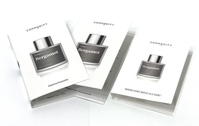 COMMODITY Bergamot  EAU DE PARFUM EDP  Lot 3 Samples  NEW IN CARD *DISCONTINUED*