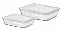 Pyrex Cook&Freeze 2Er Set 1,5L + 2,6L Vorratsdosen Mit Deckel Borosilikatglas