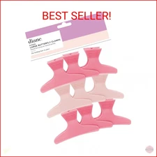 Diane Large Butterfly Clamps for Sectioning, Haircutting, Blow Drying, Butterfly