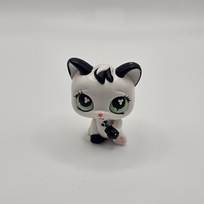 Littlest Pet Shop LPS Magic Motion White Black Cat #493 Kitten