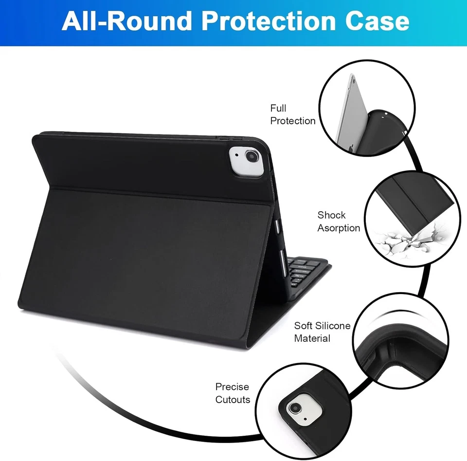 Bluetooth Keyboard Case & Mouse for 11” iPad Air 4/5 Gen & iPad Pro 1/2/3/4 Gen - Image 4 of 4