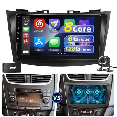 6+128GB DAB+ KAM Für Suzuki Swift 4 2011-2017 Android14 Autoradio GPS NAVI BT 4G