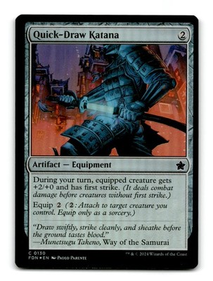 Quick-Draw Katana 130 Common Foundations MTG Foil NM/M ~A12-5