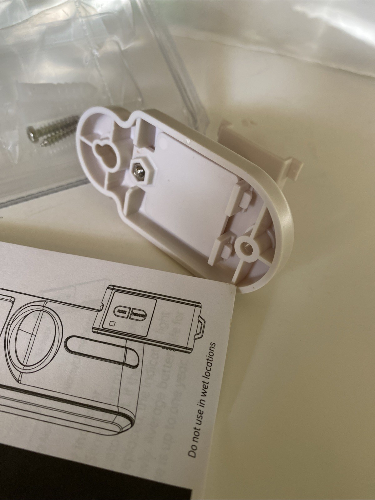 GE Personal Security Motion Sensor Wall Mounting Bracket Only w/ Screws, Manual