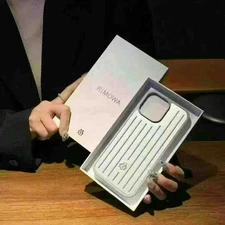 RIMOWA Case For iPhone 16 Pro Max Silver Aluminum Cover Phone Case