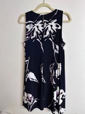 Lauren Ralph Lauren Womens 14 Navy Floral Sleeveless A Line Dress