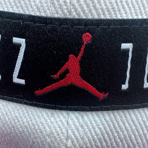 Vintage Nike Jordan XI 11 Jumpman Men's Snapback Hat White And Red - Foto 4 di 15