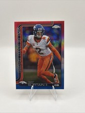 2025 Topps Chrome - Pat Surtain II Red White & Blue Refractor #93 Denver Broncos