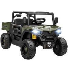 12V Kids Electric UTV with Dump Bed, Remote Control & 4-Wheel Suspension