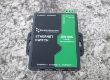 Brainboxes SW-005 5-Port 10/100 Unmanaged Ethernet Switch Used Free Shipping