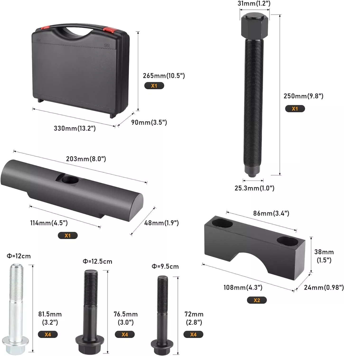 For Commercial Trucks /Semi Truck Heavy Duty Yoke Puller Removal Tool Kit 10803