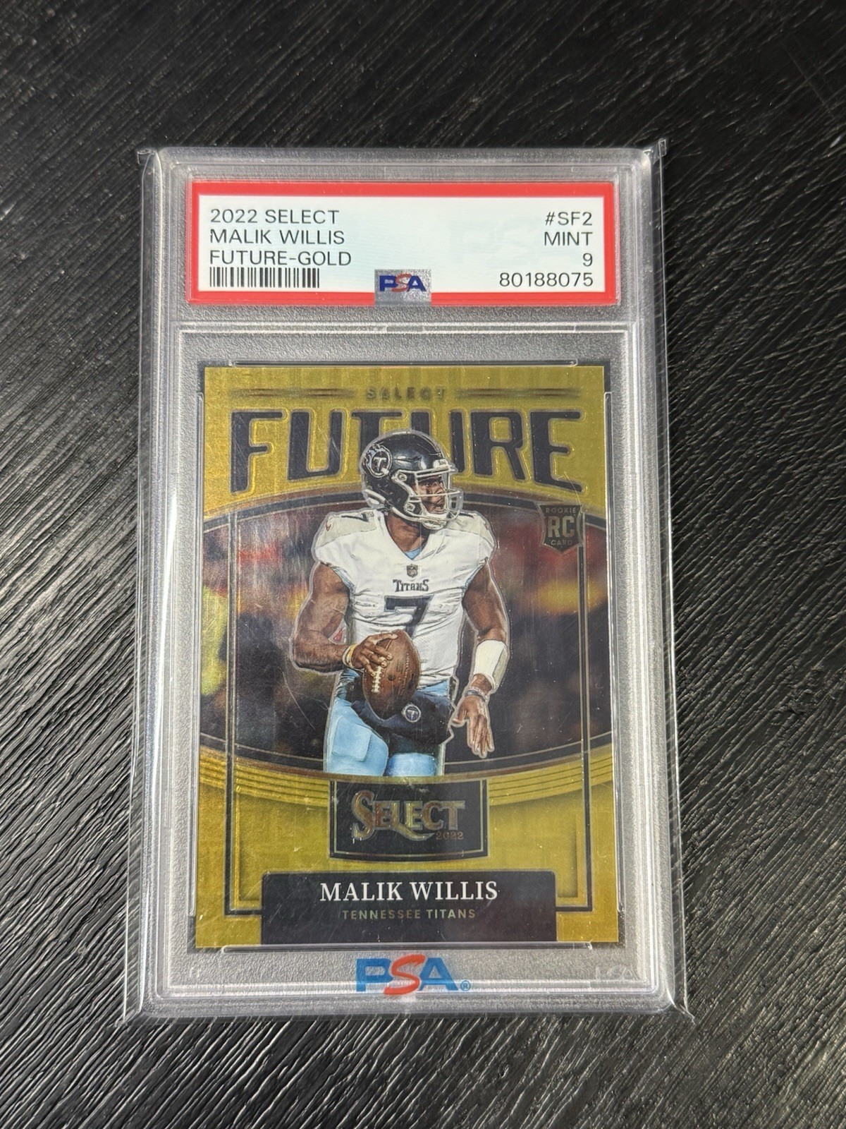 2022 Malik Willis Select Future RC Rookie Jersey #7 / 10 GOLD PSA 9