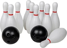 Indoor Bowling Set (10 Pins+2 Balls) - Perfect for Home Entertainment,Kids' Play
