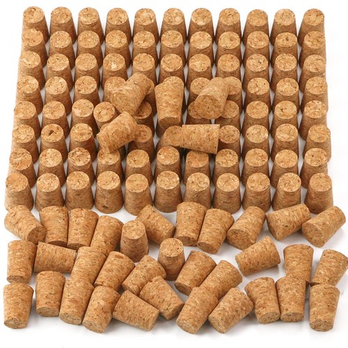 Bercoor 120 Pack #7 Tapered Cork Plugs, Wooden Wine Bottle Cork Stoppers Repl...