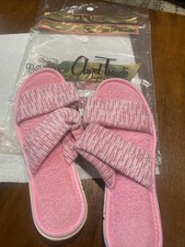 Angel Threads Pink Slippers 6.5-7.5 Cushioned Comfort Softest Thing