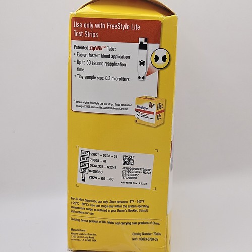 Freestyle Lite Blutzuckermesssystem mit Teststreifen Ablaufdatum 07-31-2026 - Bild 7 von 10