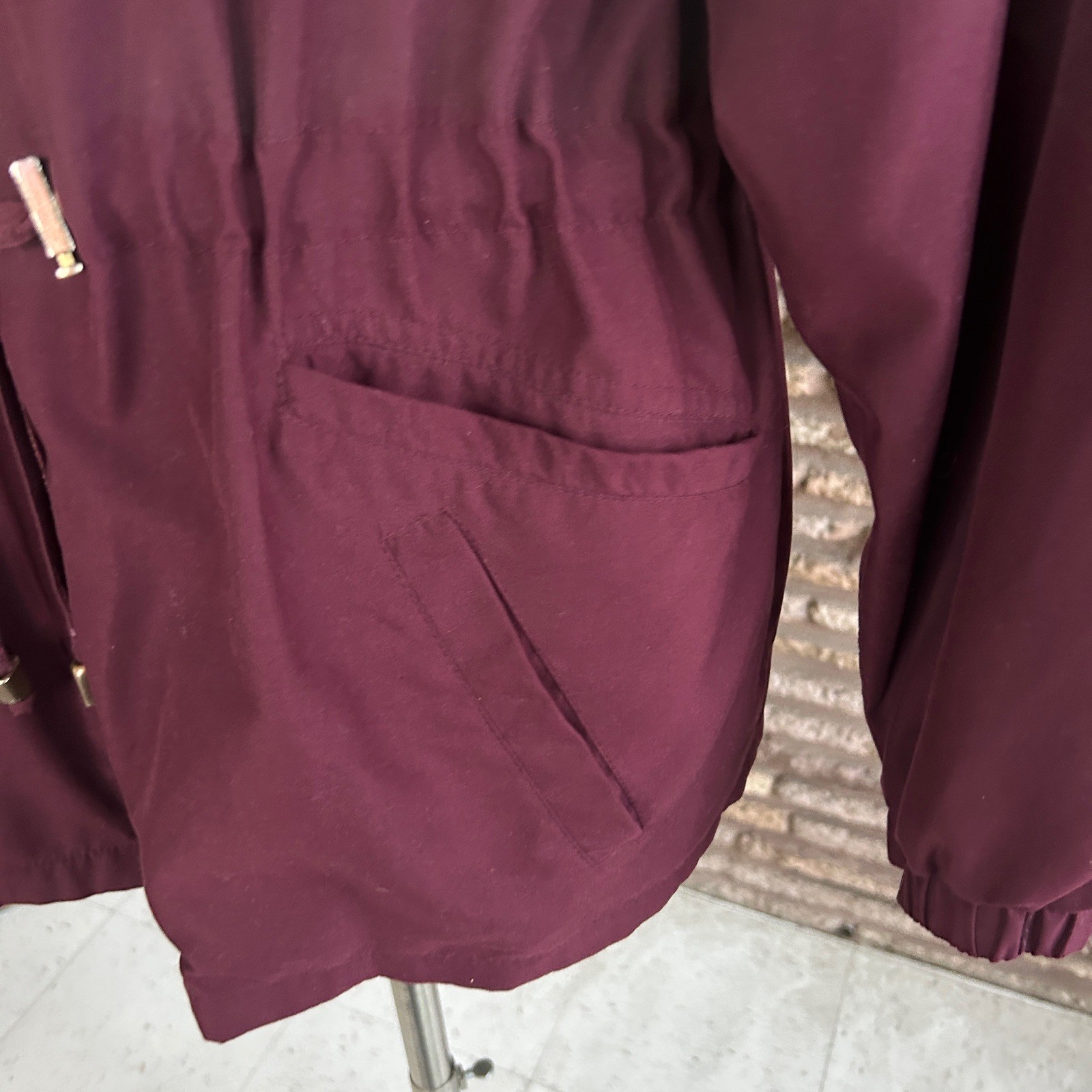 Giacca Burgundy Red Jacket Drawstring Utility Ful… - image 8