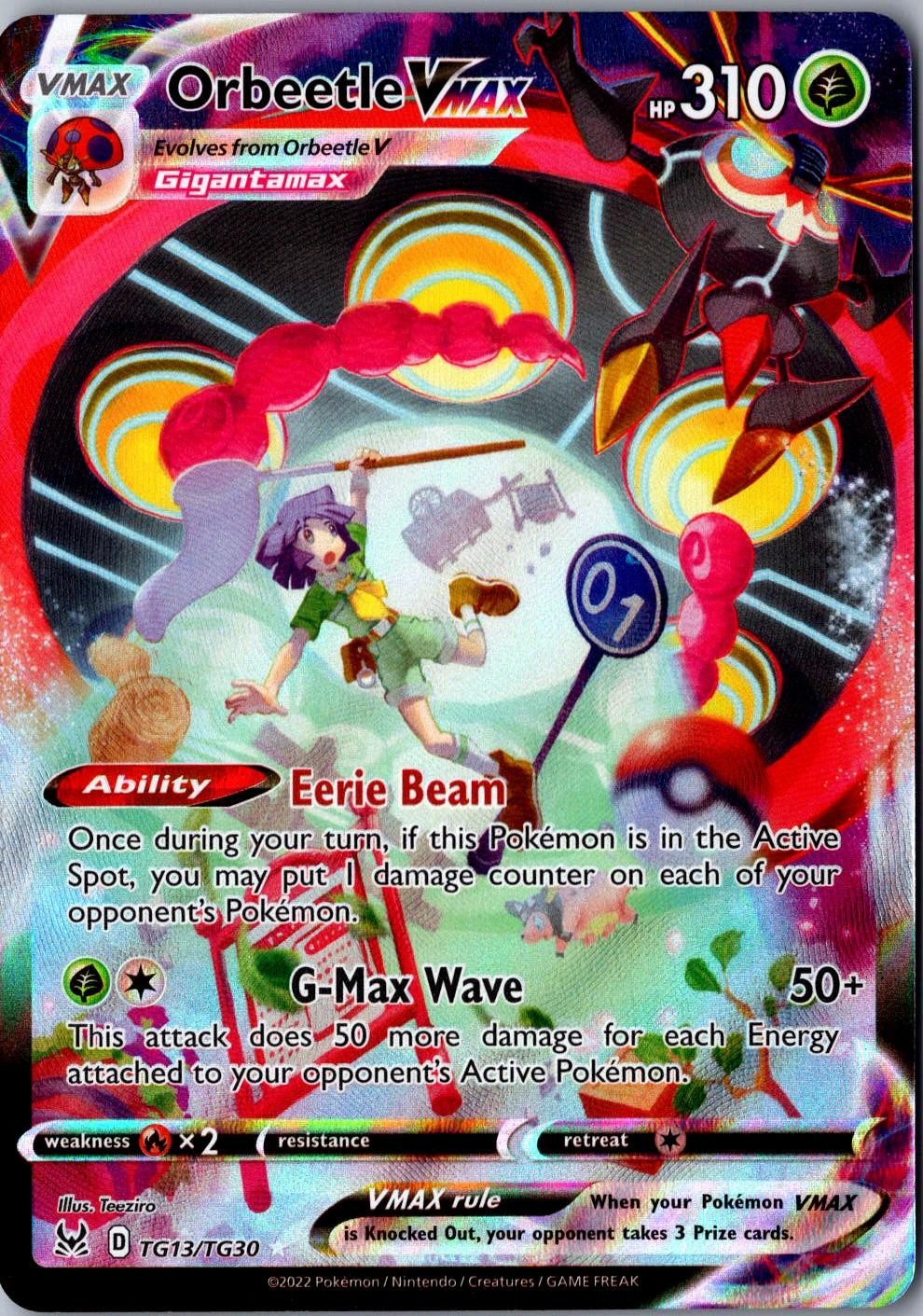 Orbeetle VMAX Holo TG13/TG30 Ultra Rare SWSH11: Lost Origin TG LP Pokemon