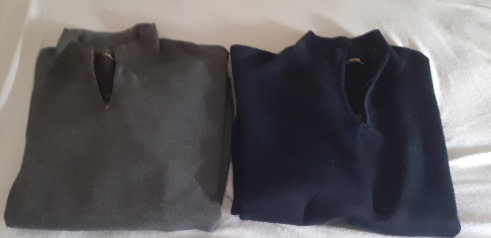 Lotto 2 Maglioncini Usati Blu  e Grigio Fresco lana  Scollatura a V Taglia 5XL