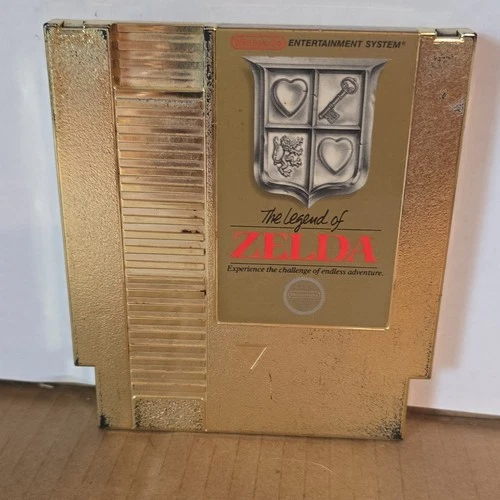 Nintendo The Legend of Zelda Gold Cartridge NES 1987 NTSC Action Adventure