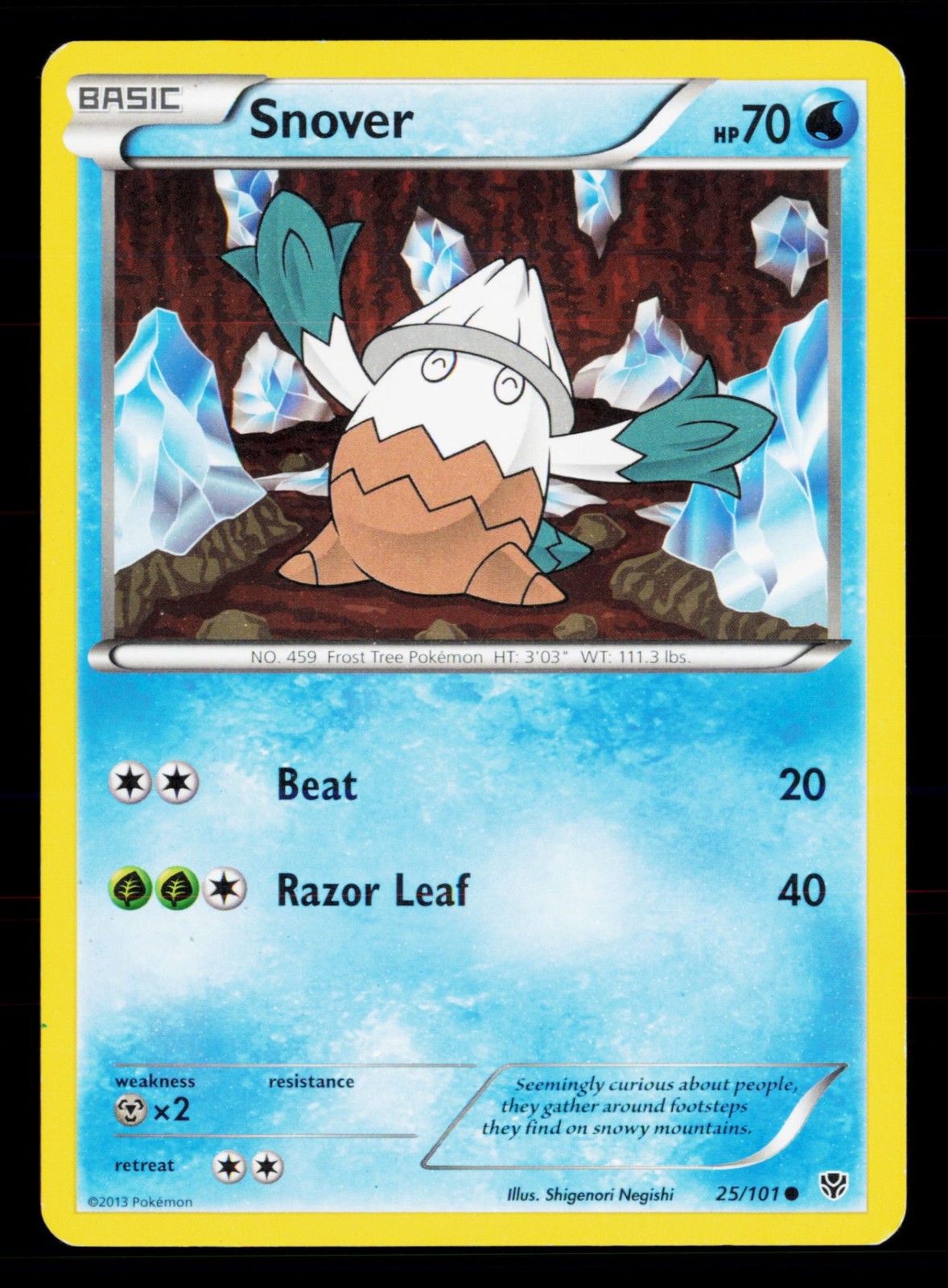 Snover 25/101 Common Plasma Blast Pokemon Lightly Played