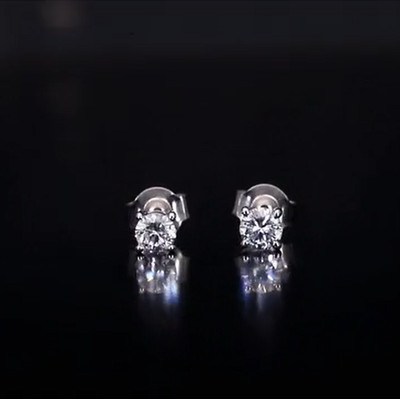 0,200ct. Lab Grown Diamond Ohrstecker in Sterling Silver Gif Boxed