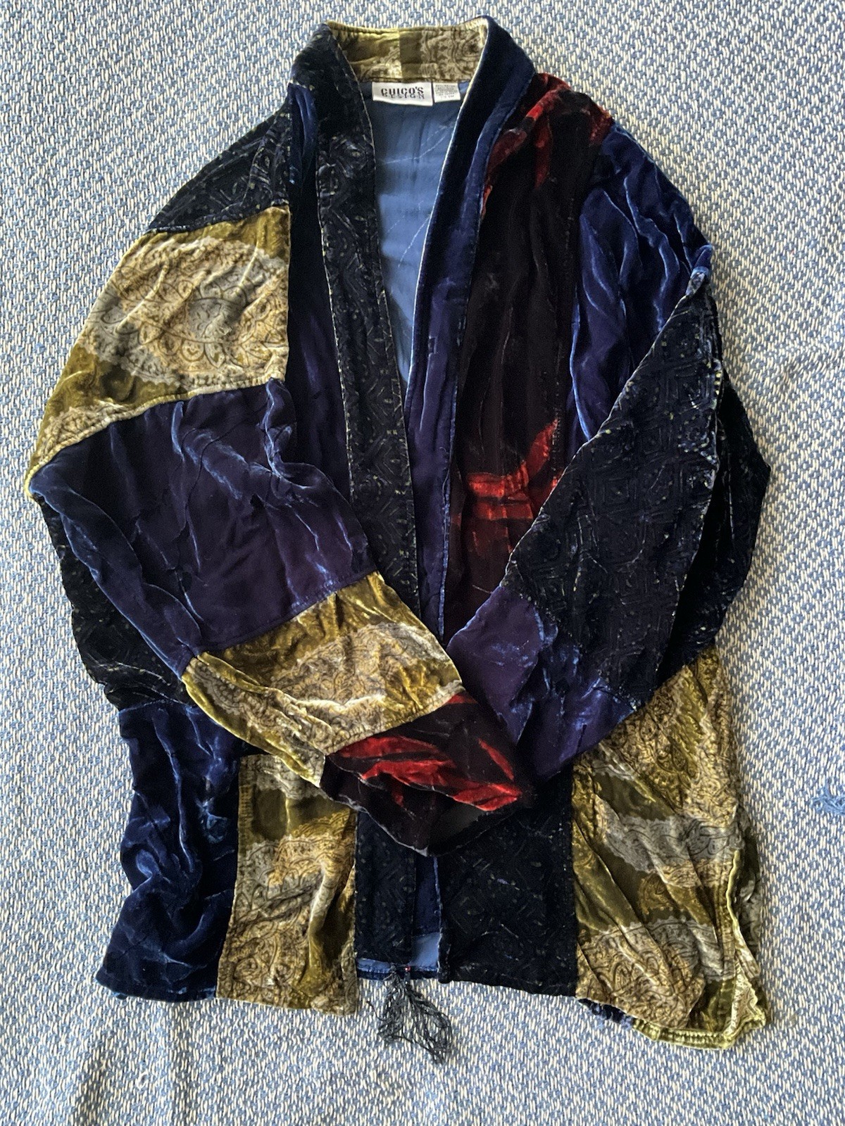 Chicos Design Women’s Boho Patchwork Tassel Open … - image 5