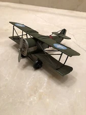 Tin toy retro airplane  figurine classic interior decoration decoration