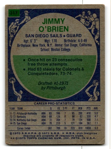 1975-76 Topps Basketball Poor to Good You Choose, Complete Your Set #1-330 - Bild 437 von 459
