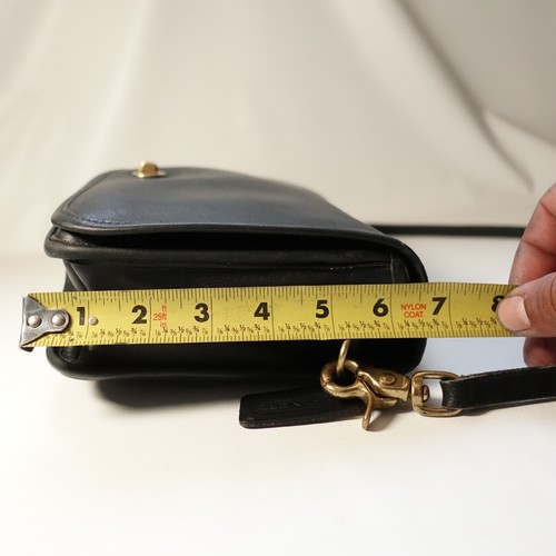 Vintage Coach Convertible Clutch Crossbody Purse Black Turnlock Made In USA - Picture 11 of 17