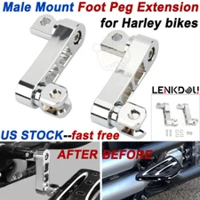 For Harley Male Mount Foot Peg Extensions Electra Glide Road King FLHX Softail