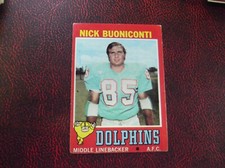 1971 TOPPS FOOTBALL #147 NICK BUONICONTI MIAMI DOLPHINS