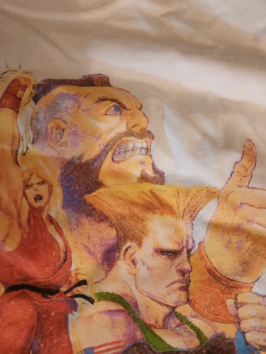 NWT! STREET FIGHTER T SHIRT MENS Small S WHITE CAPCOM Chun Li Guile Ken E Honda - Picture 9 of 12