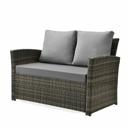 Evre Rattan 4 Piece Patio Furniture Set Outdoor Conservatory Garden Set