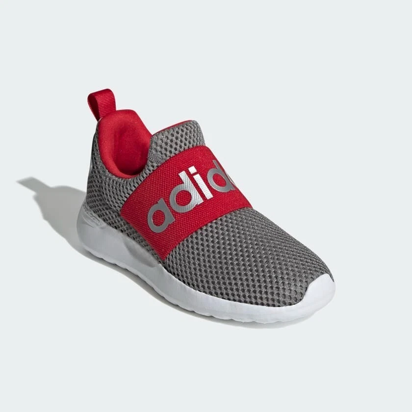 Adidas Lite Racer Adapt 4.0 Big Kids Shoes Size 4 Grey Red GY1058 NEW